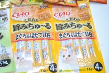 【CF1-8】1円～ 猫用おやつ レトルト チャオスティック 焼かつおクランキー キャットミーティ 旨みちゅーる 12個 まとめ売 業販 卸 せどり _画像5