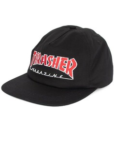 Thrasher (スラッシャー) US キャップ スナップバックハット 帽子 Outline Snap-Back Hat Black スケボー SK8 SKATE スケートボード