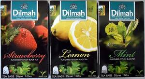 【スリランカ製】Dilmah 本場のセイロン・ティー / 3つの味のフレーバーティー / ストロベリー・レモン・ミント（各20袋）3箱
