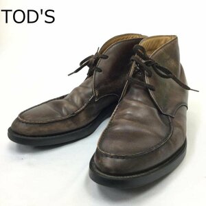 トッズ TOD'S トッズ チャッカ 革靴 ブーツ メンズ レザー ブーツ ブーツ 26.0cm 茶 / ブラウン 無地