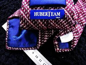 0^o^0ocl★cw0417美品【カシミア20％・ウール80％】HUBER TEAMのネクタイ