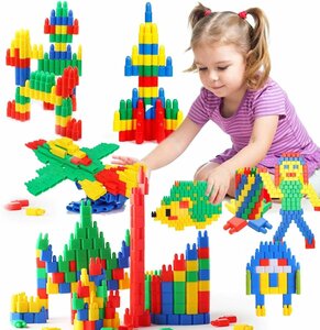 おもちゃ ブロック 子供 積み木 DIY 知育玩具 想像力　はめ込み 組み立て 立体パズル　3歳　4歳　5歳　850ピース