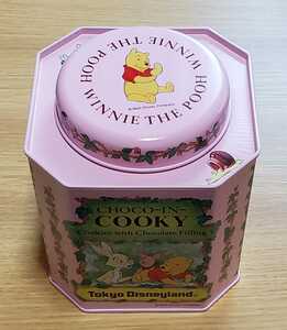  Winnie The Pooh Tiger Piglet Tokyo Disney Land chocolate in cookie empty can pink retro beautiful goods 