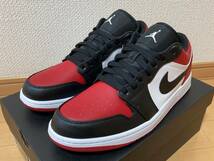 NIKE AIR JORDAN 1 LOW BRED TOE 29.0cm US11 553558-612 ナイキ エアジョーダン ワン AJ1 ロー ブレッド トゥ ブラック レッド つま黒 赤_画像1