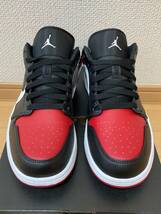 NIKE AIR JORDAN 1 LOW BRED TOE 29.0cm US11 553558-612 ナイキ エアジョーダン ワン AJ1 ロー ブレッド トゥ ブラック レッド つま黒 赤_画像4