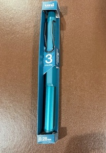 【新品】三菱鉛筆 uni ジェットストリーム エッジ３ 0.28mm 限定 エキサイトカラー サイレントグリーン インク：黒