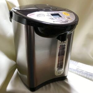 タイガー魔法瓶(TIGER) 電気ポット 省スチーム 節電タイマー VE 保温 とく子さん 3L ブラウン PIL-A300-T