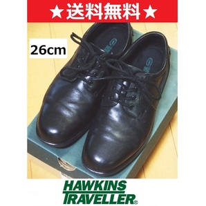 ★送料無料★ホーキンストラベラー hawkins カジュアル ウォーキング ビジネス 26cm ブラック 黒 防水 HL82002