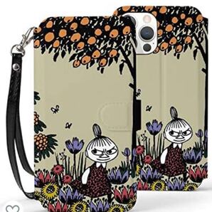 新品未使用!ムーミン iPhone12スマホケース 手帳型 ベージュ