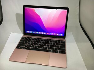☆～1円スタート！！ Apple MacBook MNYN2J/A (Retina 12‐inch, 2017) USキーボード ローズゴールド ～☆[Nmc]