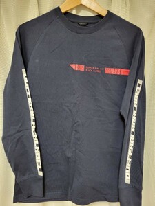  Tシャツ 〔BLACK LABEL〕CVC SLEEVE PRINT L/S TEE：速乾 袖プリント ロングスリーブTシャツ