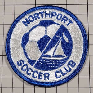 AP24 ノースポート サッカー クラブ 丸形 ビンテージ ワッペン パッチ NORTHPORT SOCCER CLUB