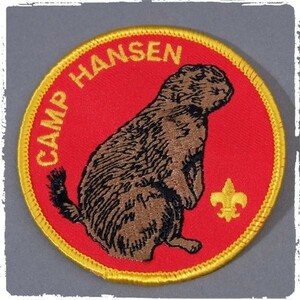 BT09 CAMP HANSEN BSA 動物 アニマル 刺繍 丸型 ボーイスカウト ワッペン パッチ ロゴ エンブレム 米国 輸入雑貨