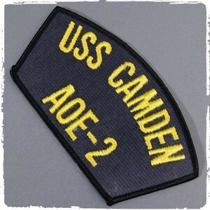 ZA13 米海軍 カムデン 高速戦闘支援艦 USS Camden AOE-2 軍艦 ミリタリー ワッペン パッチ ロゴ エンブレム 部隊章
