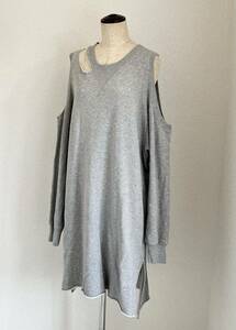  beautiful goods *Diesel diesel crash processing sweat One-piece gray damage USED processing lady's ONEPIECE