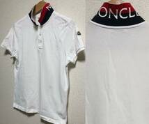 美品 MONCLER モンクレール 立ち襟 MAGLIA POLO ポロシャツ サイズS 白_画像1