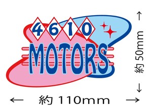 50’ｓパレットロゴPinkステッカー　 シロウトモータース 4610MOTORS シール ステッカー