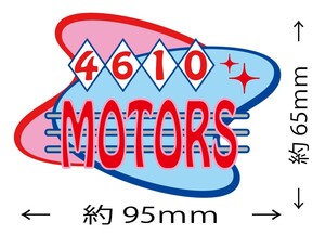 50’ｓパレットロゴBluステッカー シロウトモータース 4610MOTORS シール ステッカー