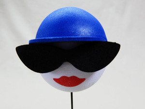 BLUE CAP COOL GIRL Antenna Topper【定形外郵便発送可】アンテナの先端に付けるアンテナトッパー 青い帽子の女の子