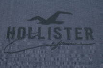 ★☆Hollister ロゴ刺繍 Tシャツ 半袖/L/ヘリンボーン/チャコールグレー/ メンズ Tシャツ アバクロ ホリスター☆★_画像4