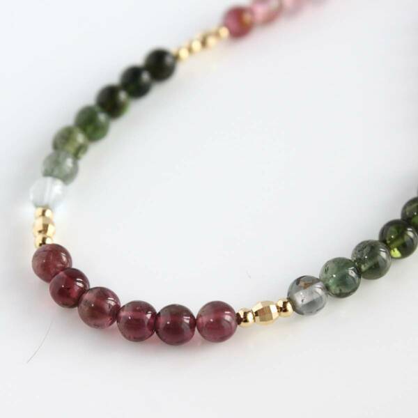 K18YG トルマリン ネックレス マルチカラー gold tourmaline neckless 317