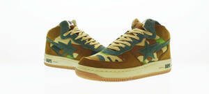 ☆ A BATHING APE ア ベイシング エイプ BAPESTA ベイプスタ スニーカー 28cm カモ柄 103