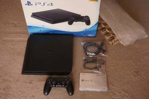 PS4 本体　PlayStation4 ジェット・ブラック 500GB CUH-2200AB01 初期化アップデート、動作OK