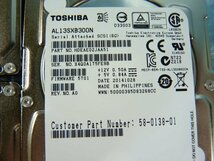 1LSS // 4個セット TOSHIBA AL13SXB300N 300GB 2.5インチ SAS 6Gb 15K(15000)rpm 15mm 58-0138-01 // Cisco UCS C220 M3BE 取外_画像4