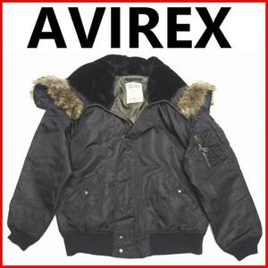AVIREX N2-Bフライト ジャケット黒ブラックL上野商会アヴィレックス