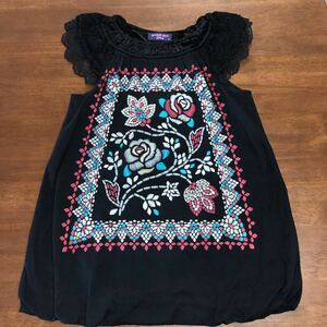 [ANNA SUI mini| Anna Sui Mini ] no sleeve One-piece tunic ba Rune skirt 120. used black 