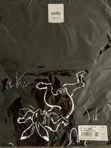 ミッフィ鳥獣戯画コラボTシャツXSサイズうさぎミッフィー黒色ブルーナ日本画