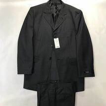 新品 激安 タグ付き高級THE dailySUIT gallery3つボタンスーツセットアップ サイズA6 チャコールグレーAMFステッチ　SUPER100sウール100%_画像1