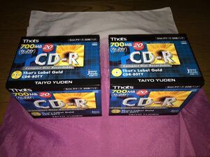 太陽誘電 That's CDR-80TY データ用CD-R 700MB スーパーシアニンII 24倍速 日本製 20枚パック×2