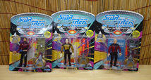 未開封 Playmates STAR TREK THE NEXT GENERATION フィギュア 3体セット WILLIAM RIKER他 スタートレック 札幌市 豊平区_画像1