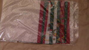 クリスマス*ミニカットクロス 巾１０cm×長さ１０cm　１２枚セット*クロスM