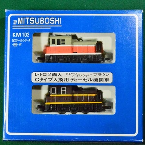 MITSUBOSHI Cタイプ入換用ディーゼル機関車　KM102　グレー/オレンジ・ブラウン　ジャンク