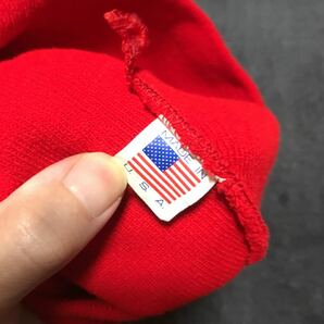 MADE IN USA 無地アクリルビーニー (RED) 未使用 ニットキャップ ニット帽 ワッチキャップ スカルハット
