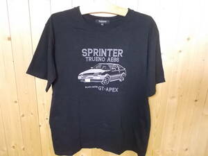 479◆SPRINTER TRUENO AE86 BLACKLIMITED GT-APEX 半袖Tシャツ◆XL 黒 スプリンター トレノ GT-APEX ダブルフォーカス製 ゆうパケット4E