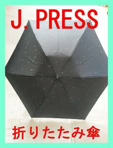 ★即納★ J PRESS ジェイ プレス 折りたたみ 傘 かさ 雨具 アンブレラ 柄 ロゴ 雨がさ コンパクト 収納 畳み レイン グッズ 梅雨