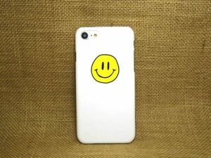 iPhone 7/8 スマイルマーク 携帯カバー ハードケース ニコちゃん 白