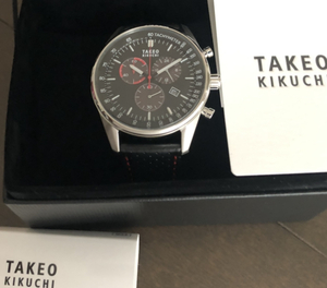 TAKEO KIKUCHI solar chronograph CITIZEN made black red Driver TK BIGI Takeo Kikuchi UNBUILT liking also clock watch regular price 38500