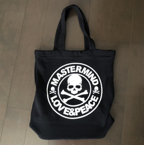 MASTERMIND バッグ 黒 スウェット トート BAG コラボ 多数 人気 ブランド 日本 ショルダー スカル デザイン 好きに も マスターマインド