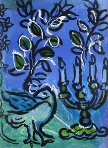 マルク・シャガール(Marc Chagall) 「燭台」版画 リトグラフ