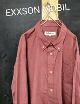 ★送料無料★ EXXSONMOBIL エクソンモービル ワークシャツ ボタンダウンシャツ BDシャツ 長袖 ＬＬ_画像1