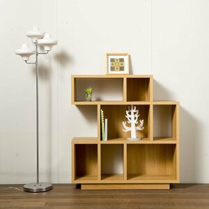 CLASSEso-ro100 shelf leg na Tec oak walnut open rack wood grain bookcase display shelf display interval .