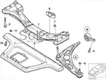 BMW E46 フロント コントロールアーム ロアアーム + ブッシュ 左右セット 318i 320i 323i 325i 328i 330i 31126777851 31126777852_画像2