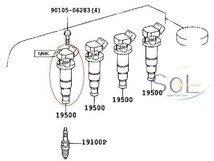 トヨタ カローラ スパシオ(ZZE122N ZZE124N) カローラ ランクス(ZZE122 ZZE124) イグニッションコイル 90080-19015 90080-19019_画像2