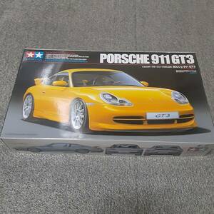 [タミヤ] 1/24 996型 ポルシェ 911 GT3 未開封 イエローボディ 純正ホイール入り ディスプレイモデル スポーツカーシリーズ