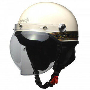 リード工業 CROSS ハーフヘルメット エスニックアイボリー フリーサイズ CR-760 ヘルメット