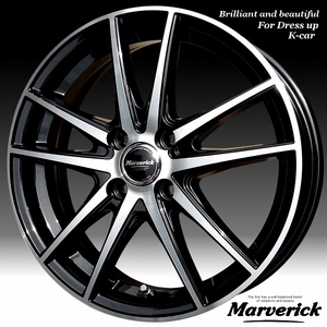 ■ Marverick MA-01 ■ 綺麗な軽四用16in　KENDA KR20 165/45R16 タイヤ付4本セット　人気のブラックポリッシュ!!